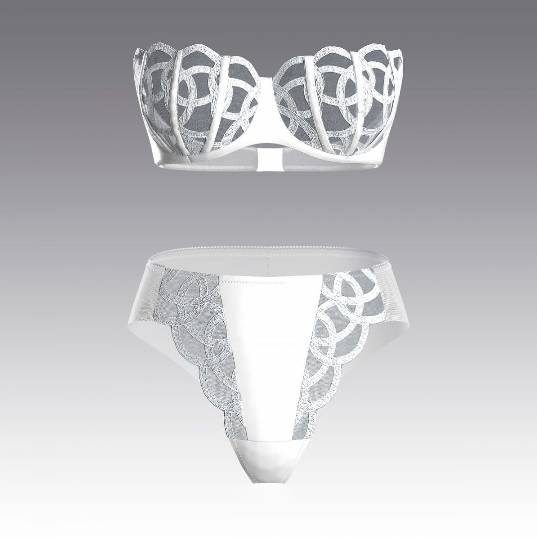 Комплект с балконетом на косточках 4105.17.21 ARDI белый