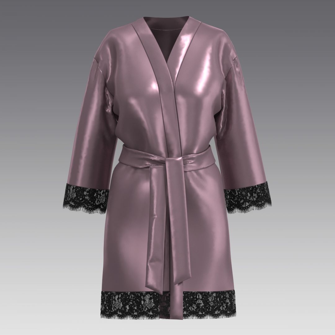 Халат из шелка и кружева 2943.48 ARDI пион