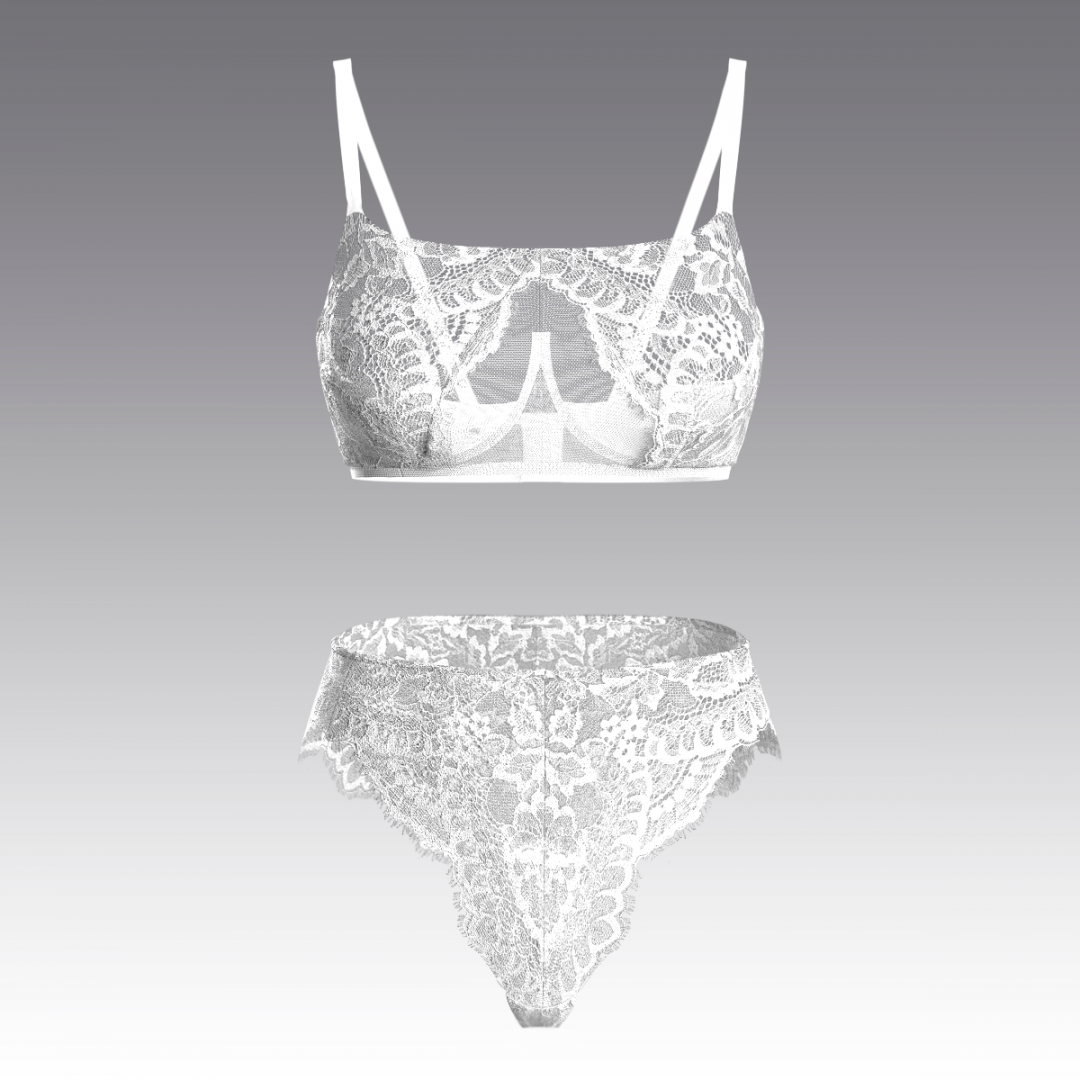 Комплект из кружева Шантильи 4045.10.21 ARDI белый