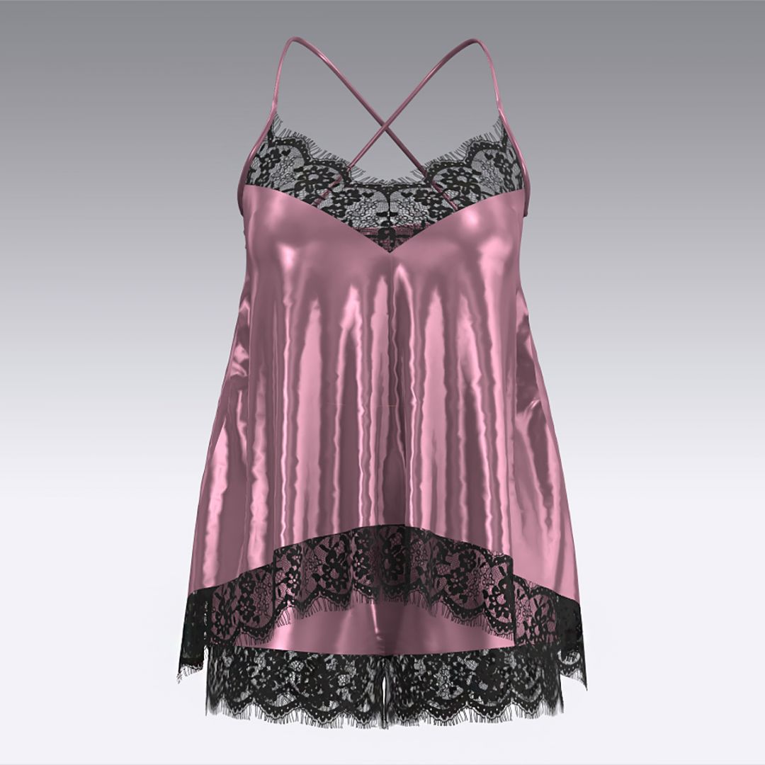 Пижама из шелка и кружева 2943.50 ARDI пион