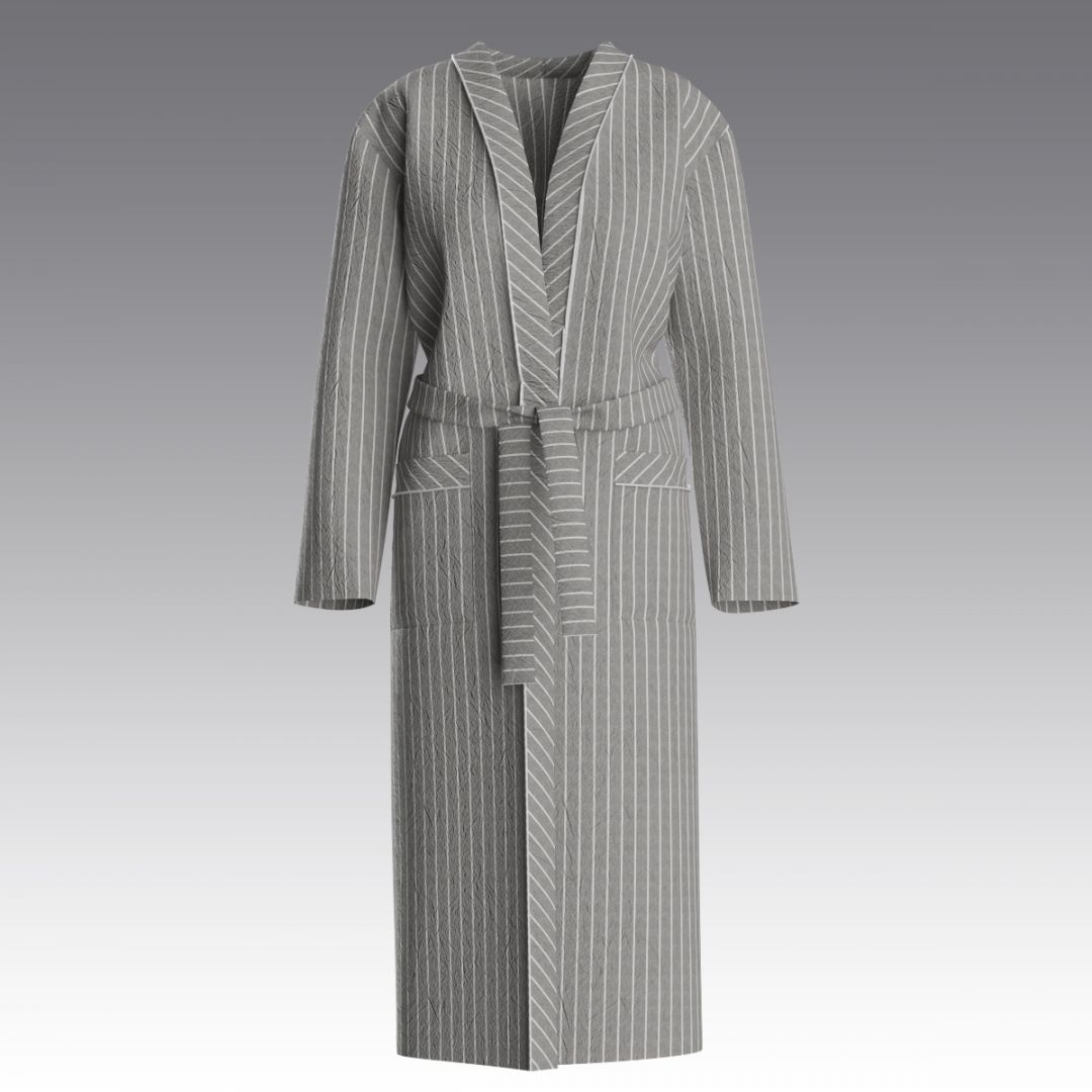 Халат из вареного хлопка 2981.48 ARDI серый