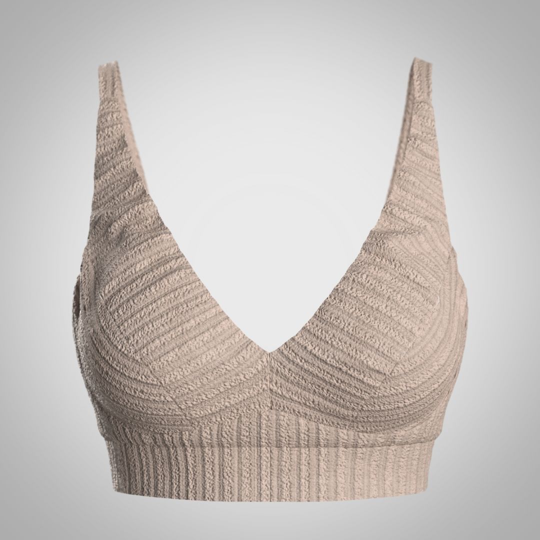 Топ  из трикотажа в рубчик 2896.13 ARDI бежевый