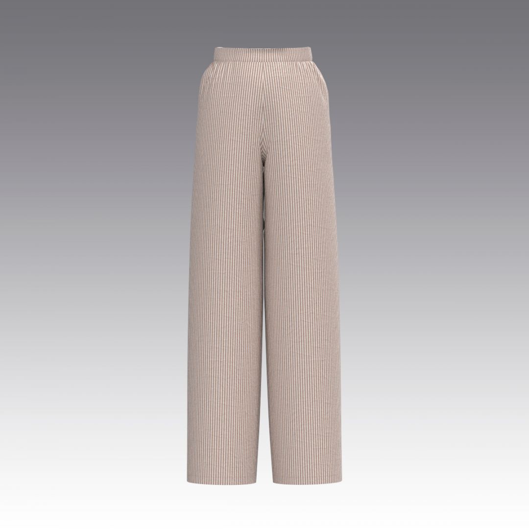 Брюки в пижамном стиле из вареного хлопка 2980.58 ARDI бежевый