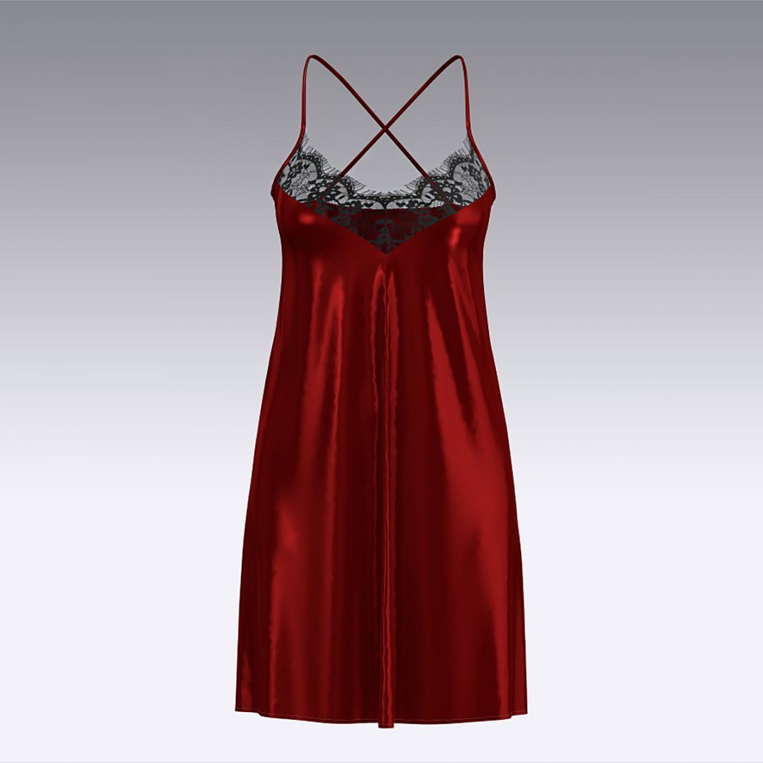 Ночная сорочка из шелка и кружева 2942.43 ARDI рубиновый