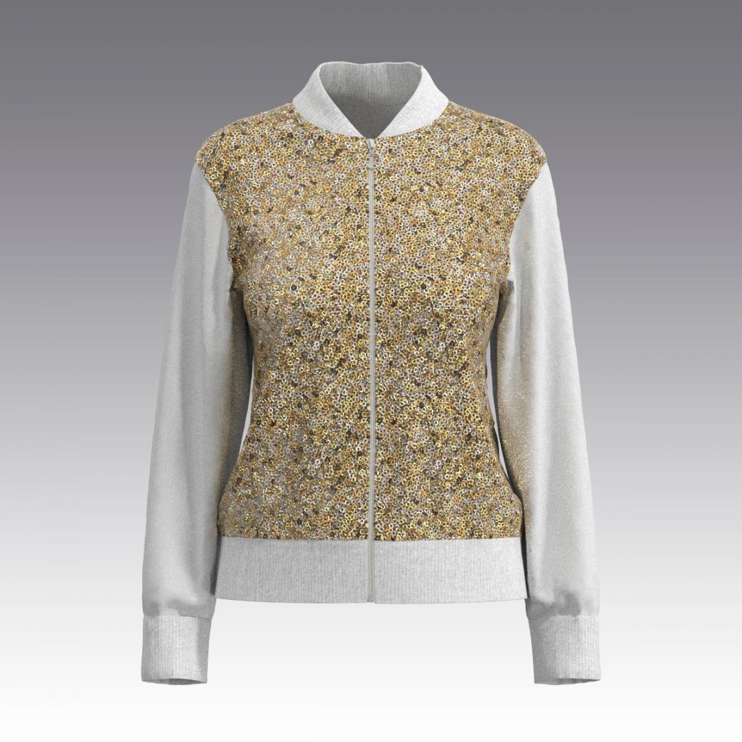 Бомбер с пайетками 2988.45 ARDI золотой