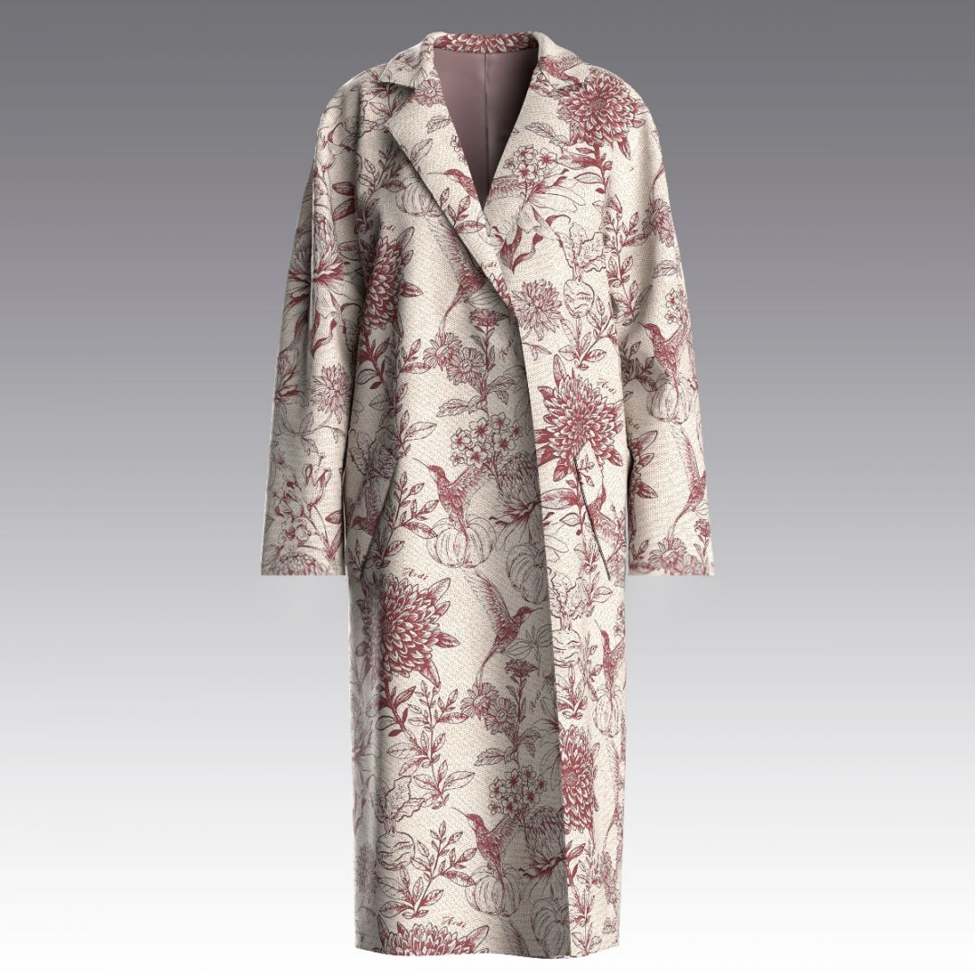 Пальто из вискозного кашемира Toile de Joue 4034.59 ARDI бордо