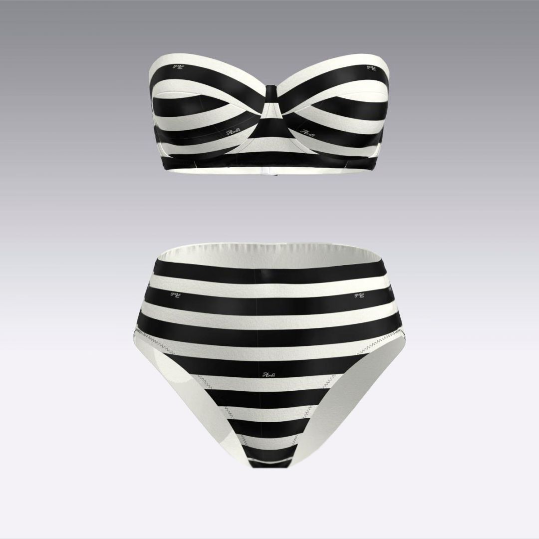 Купальник раздельный в полоску 3034.18.24 ARDI черный