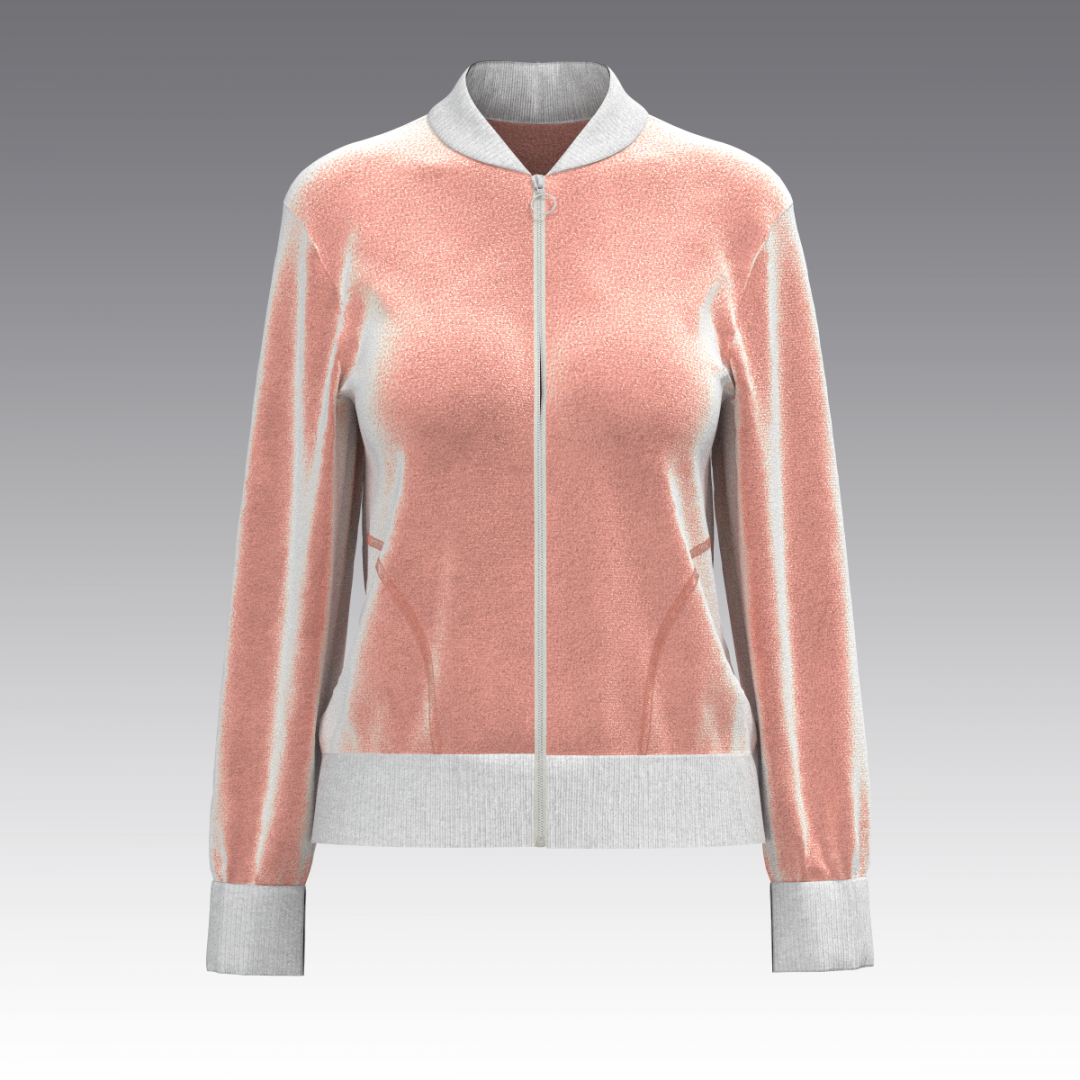 Бомбер из бархата Peach Fuzz 2992.45 ARDI персиковый