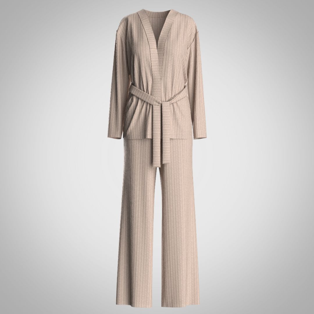 Комплект из трикотажа в рубчик 2896.45.58 ARDI бежевый