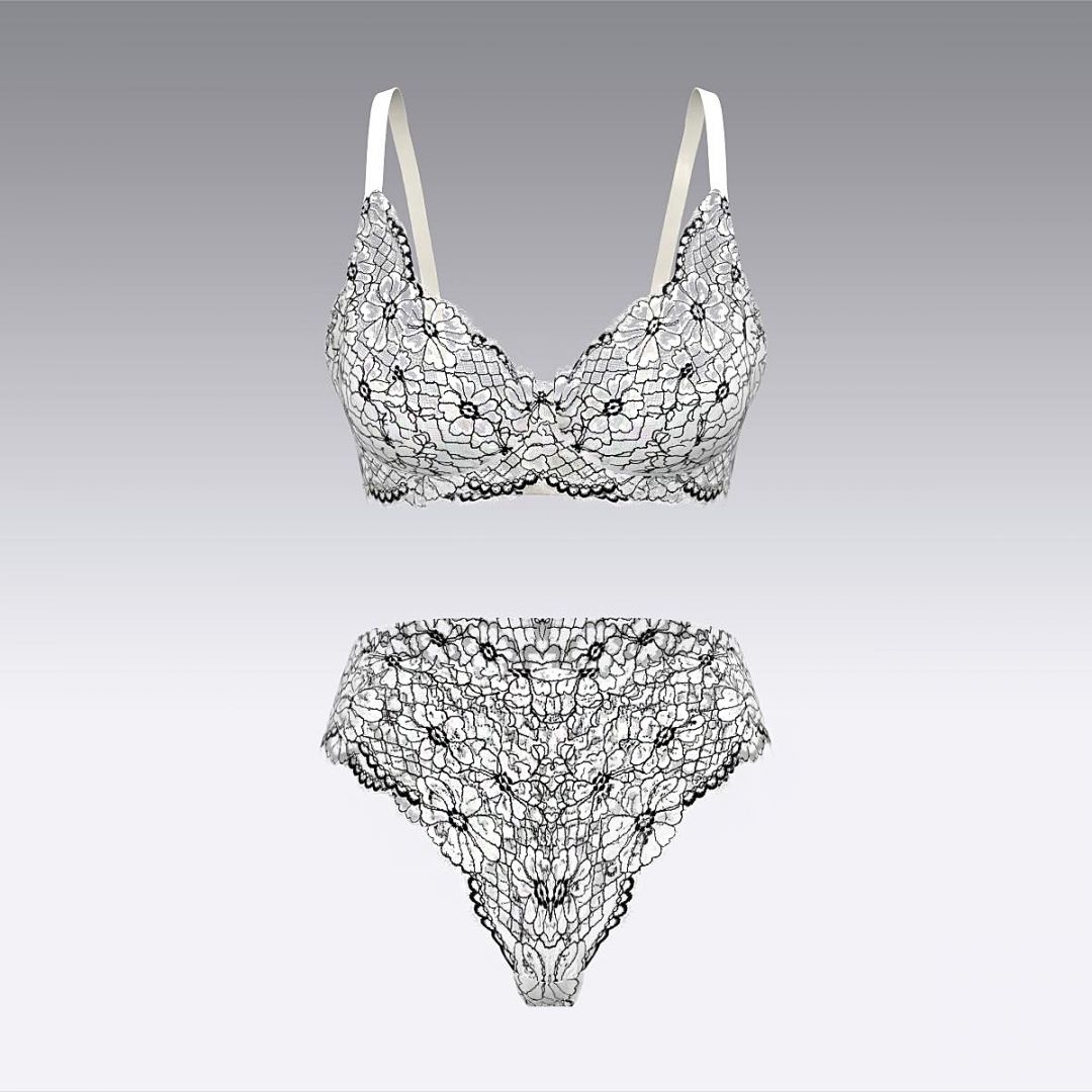 Комплект из кружева Шантильи 2935.16.21 ARDI ванильный