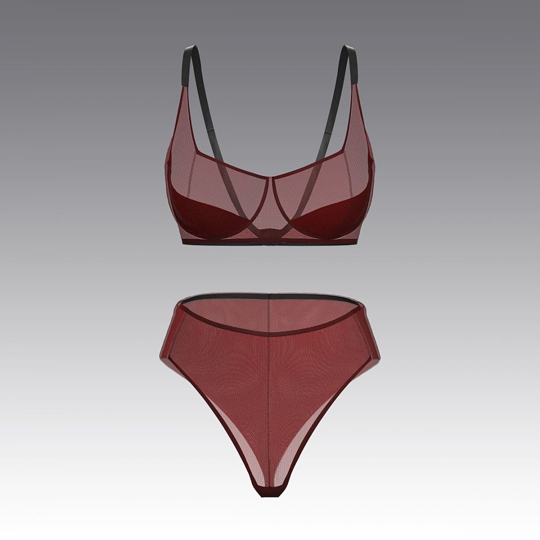 Комплект из тюля 2958.16.21 ARDI бордо