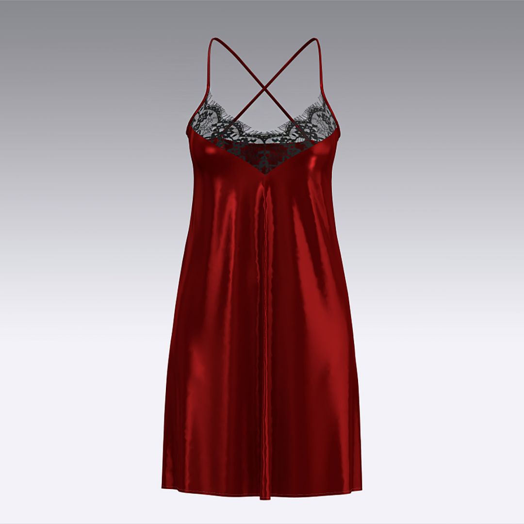 Ночная сорочка из шелка и кружева 2942.43 ARDI рубиновый