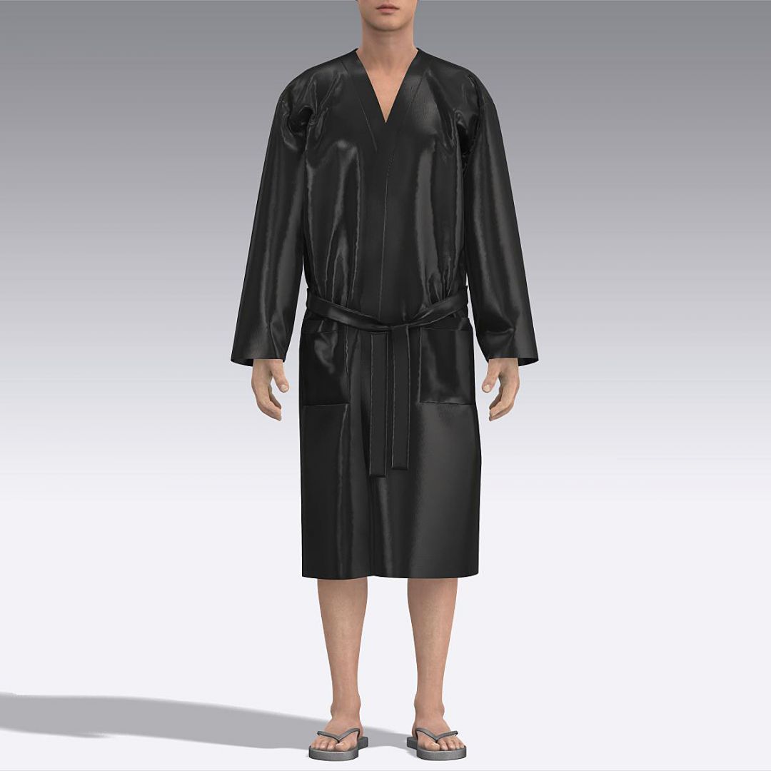 Халат мужской из шелка 7005.98 ARDI черный