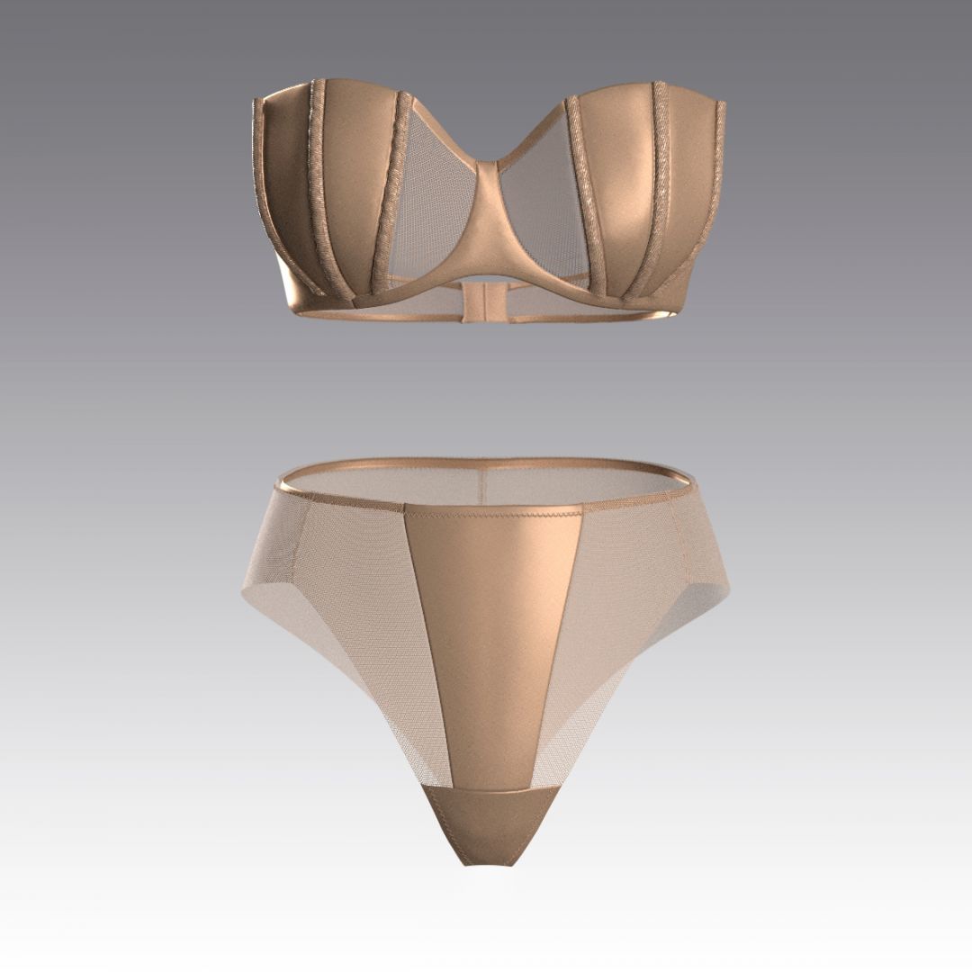 Атласный комплект на косточках 4101.17.21 ARDI янтарь