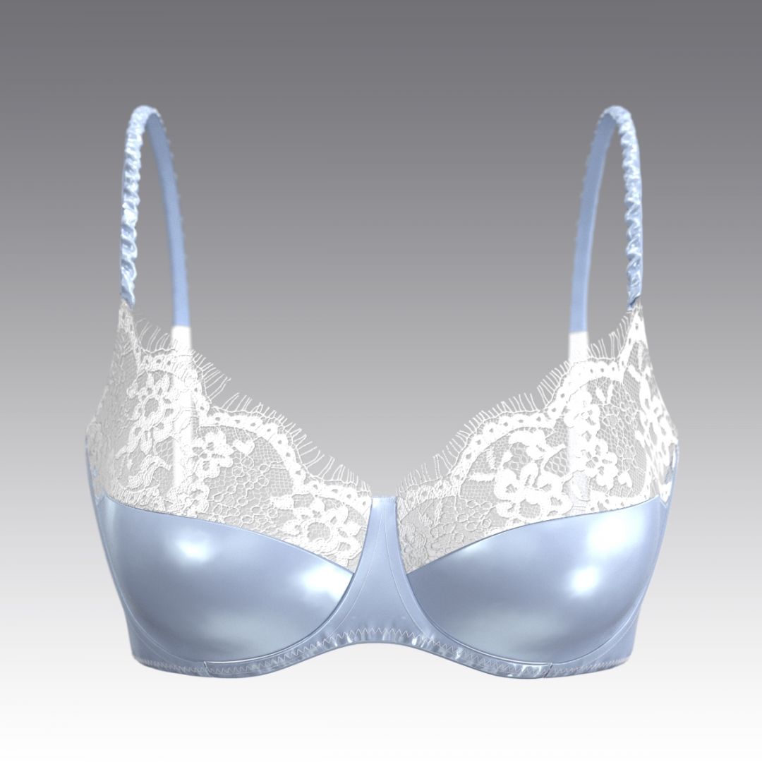 Бюстгальтер из шелка и кружева 4067.12 ARDI голубой