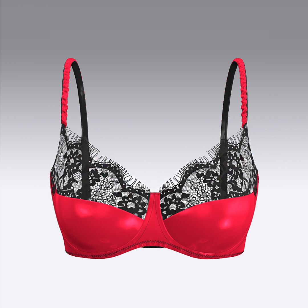 Бюстгальтер из шелка и кружева 2944.12 ARDI красный