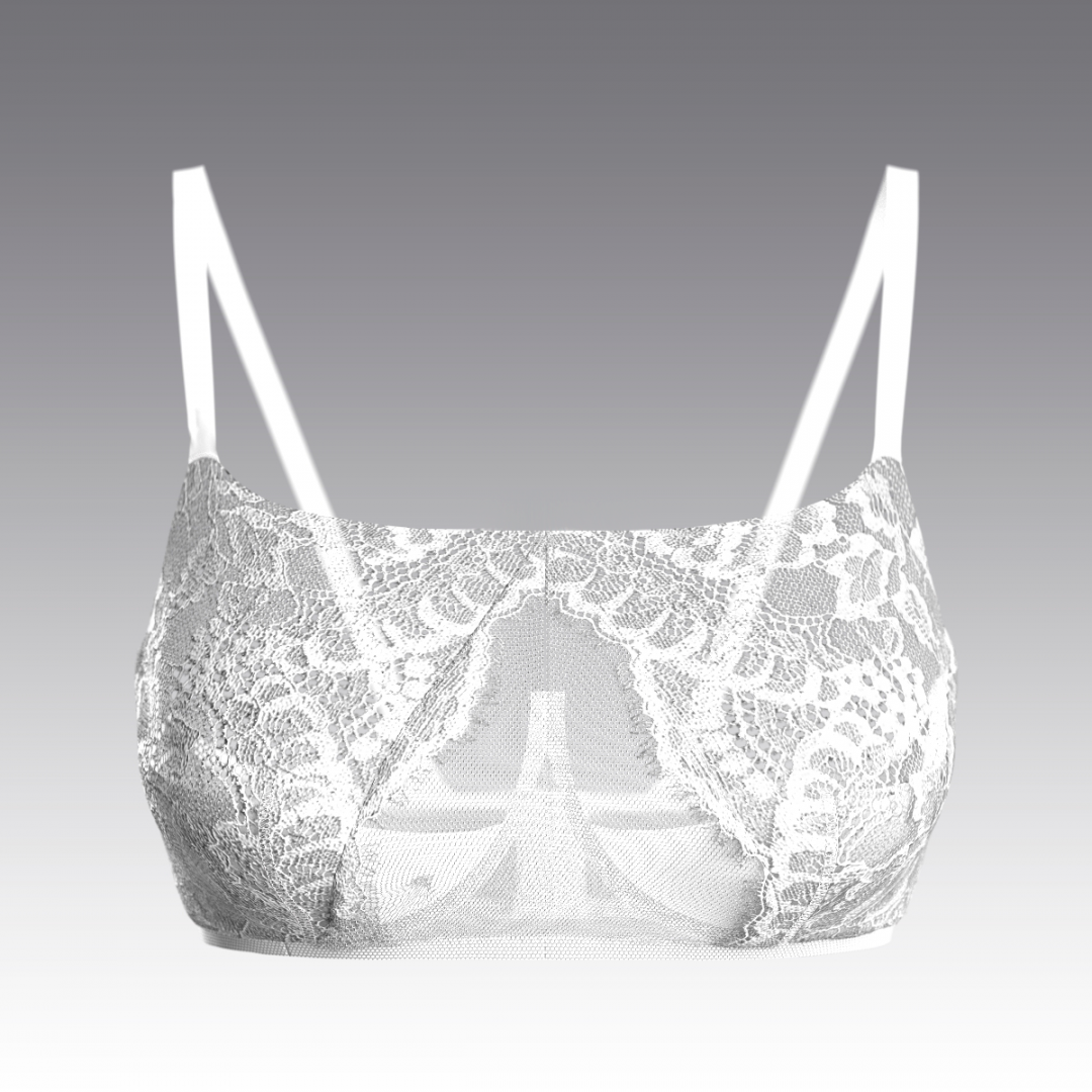 Бюстгальтер-холтер из кружева Шантильи 4045.10 ARDI белый