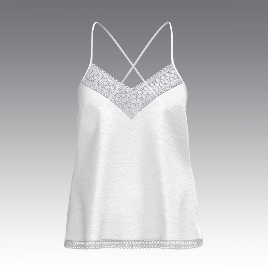 Топ из вареного хлопка 2983.40 ARDI белый