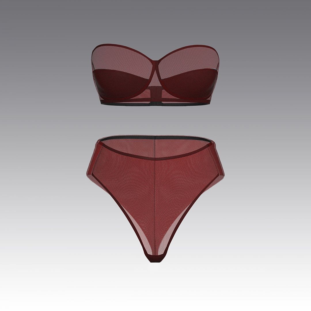 Комплект из тюля 2958.18.21 ARDI бордо