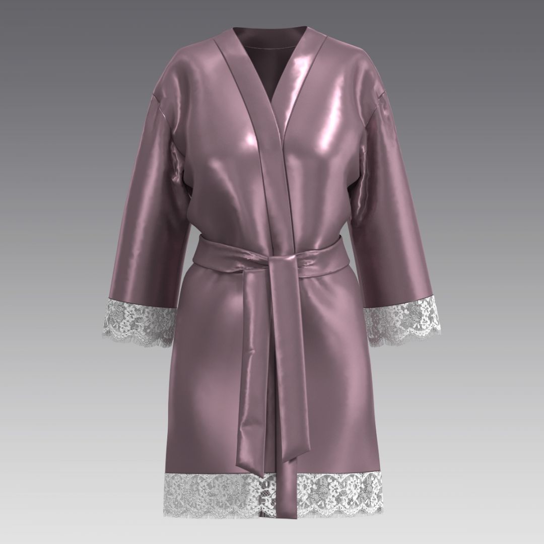 Халат из шелка и кружева 5007.48 ARDI пион