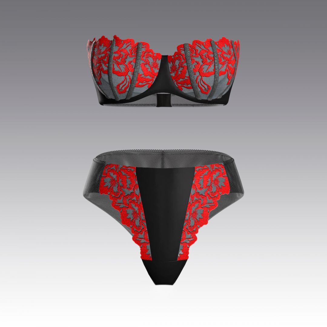 Комплект из кружева 4112.17.21 ARDI красный