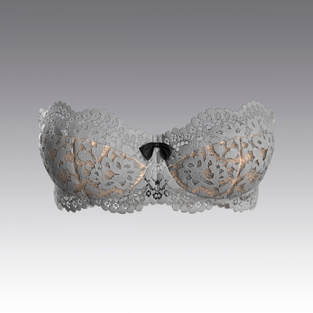 Бюстгальтер-балконет из кружева 4049.18 ARDI серый