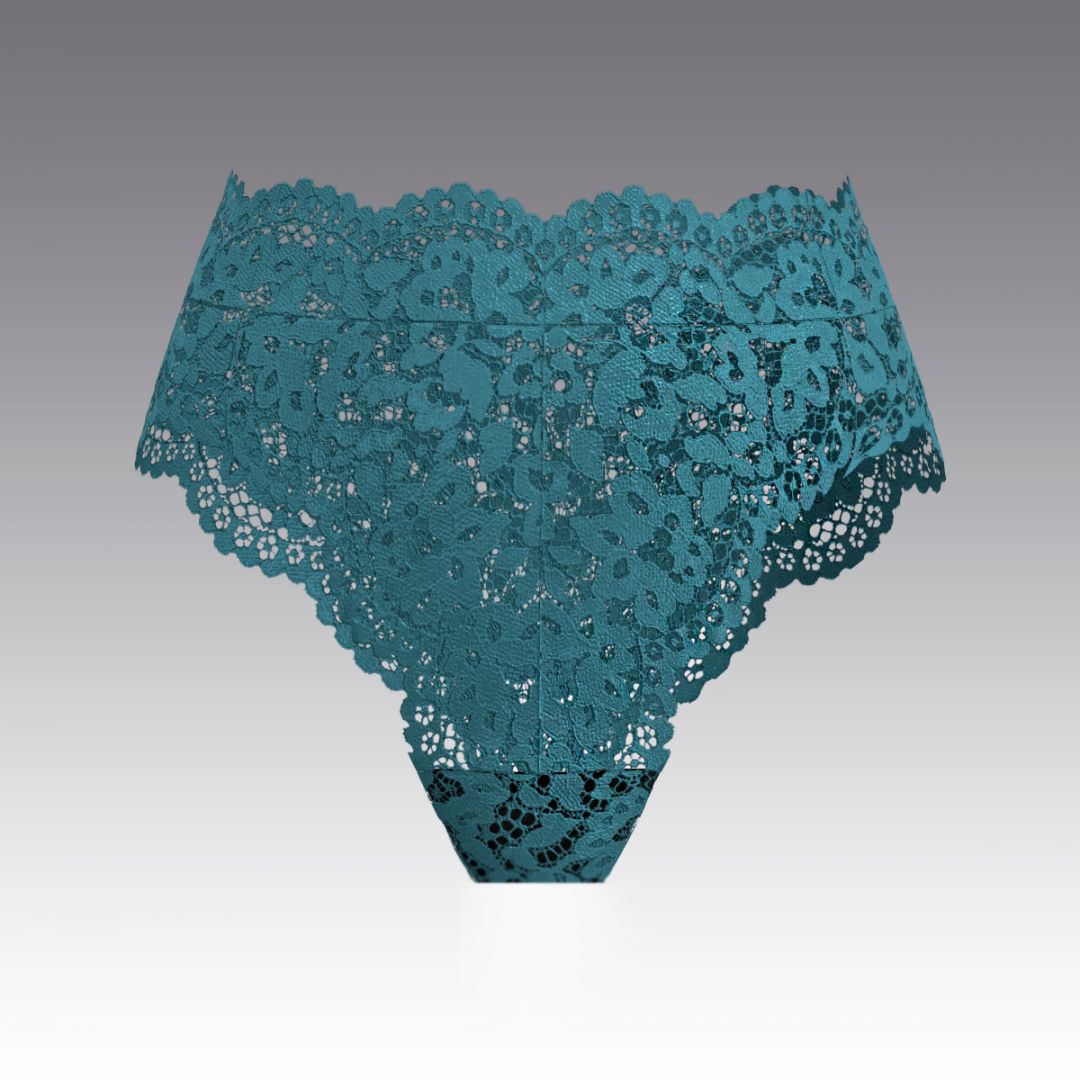 Высокие бразилиано из кружева 2986.21 ARDI серо-голубой