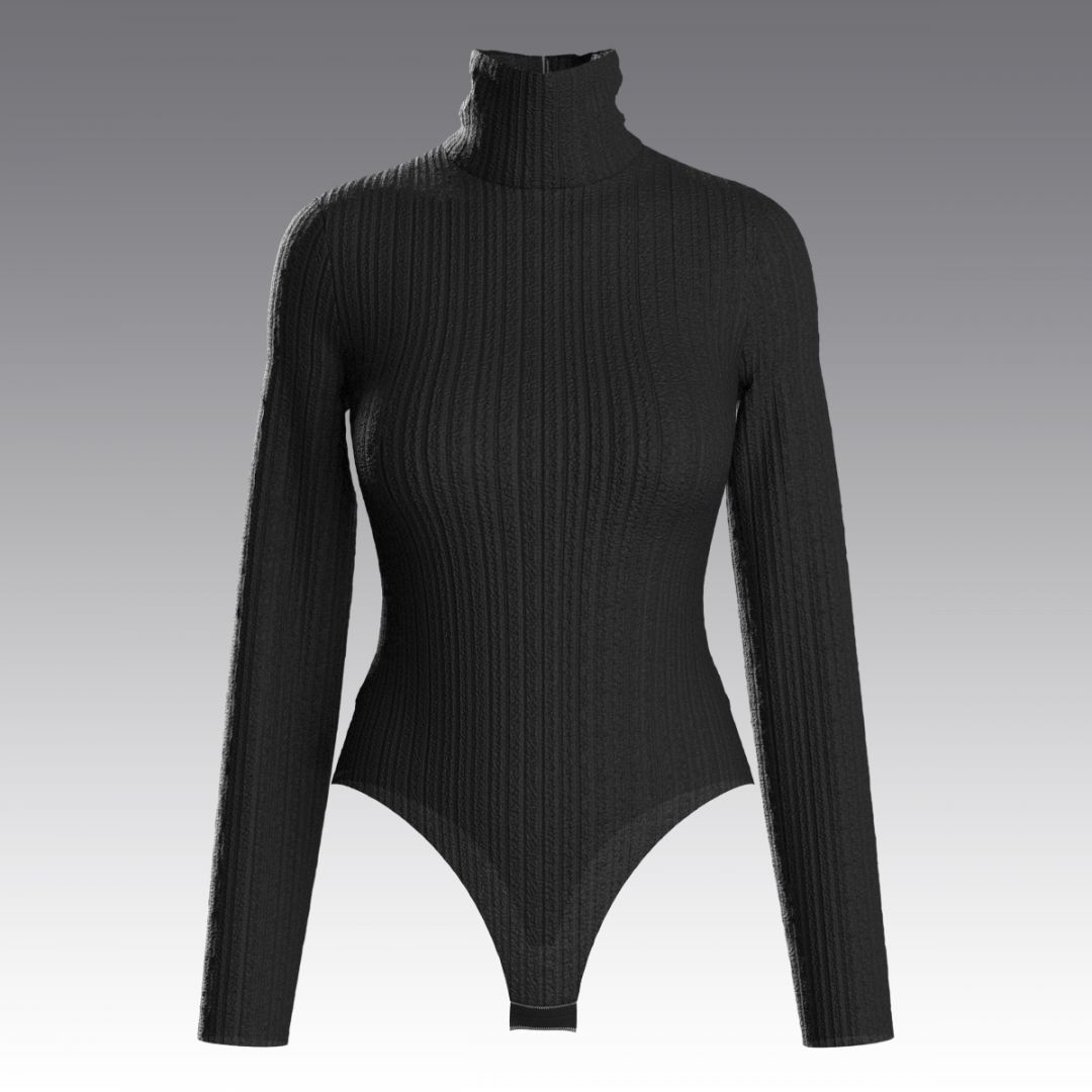 Боди из трикотажа в рубчик 2937.38 ARDI черный