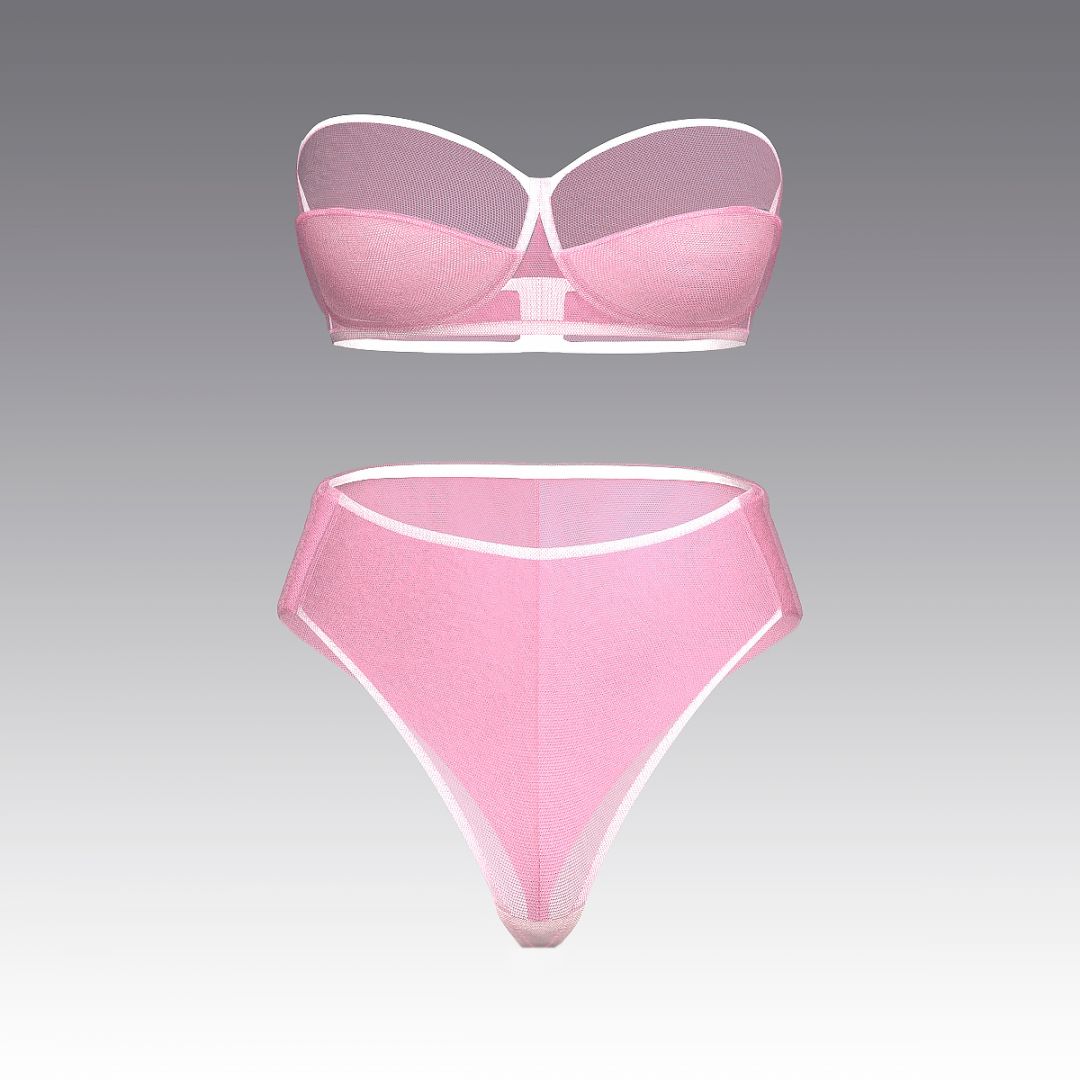 Комплект из тюля 2957.18.21 ARDI бледно-розовый