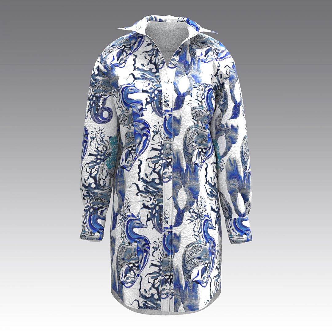 Платье-рубашка Corals из хлопка 3029.49 ARDI синий