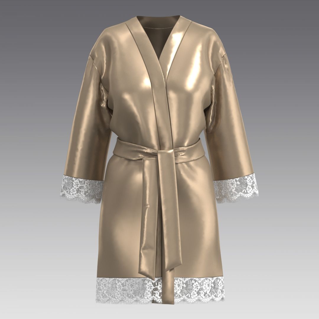 Халат из шелка и кружева 5008.48 ARDI янтарь