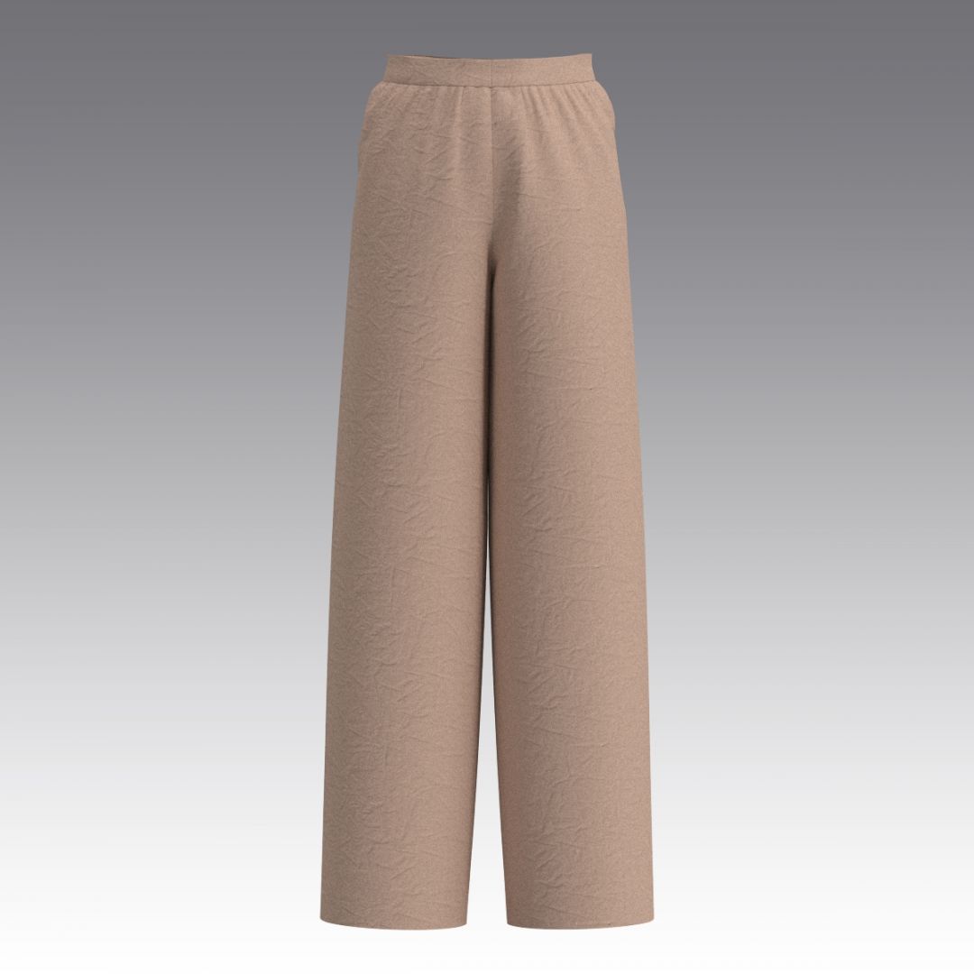 Брюки из вареного хлопка "креш" 2990.58 ARDI бежевый