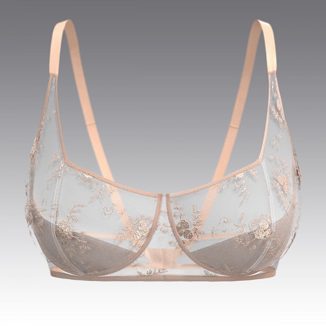 Бюстгальтер из тюля с вышивкой 2995.16 ARDI сливочный 