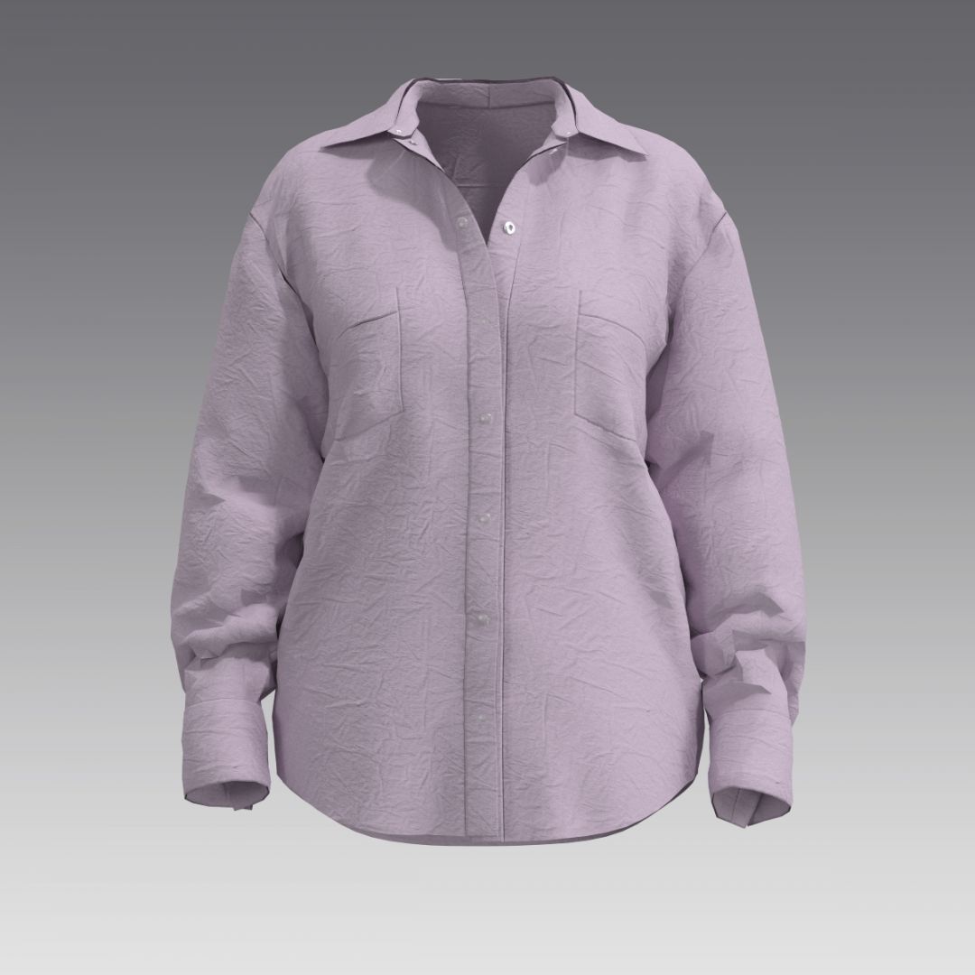 Рубашка из вареного хлопка креш 2931.54 ARDI лавандовый