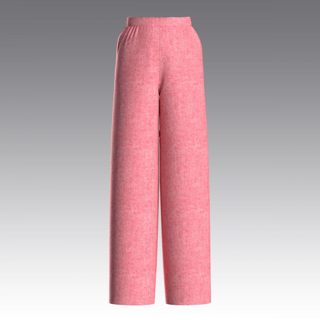 Брюки из вареного хлопка 4055.58 ARDI гранатовый