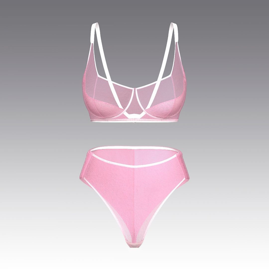 Комплект из тюля 2957.16.21 ARDI бледно-розовый