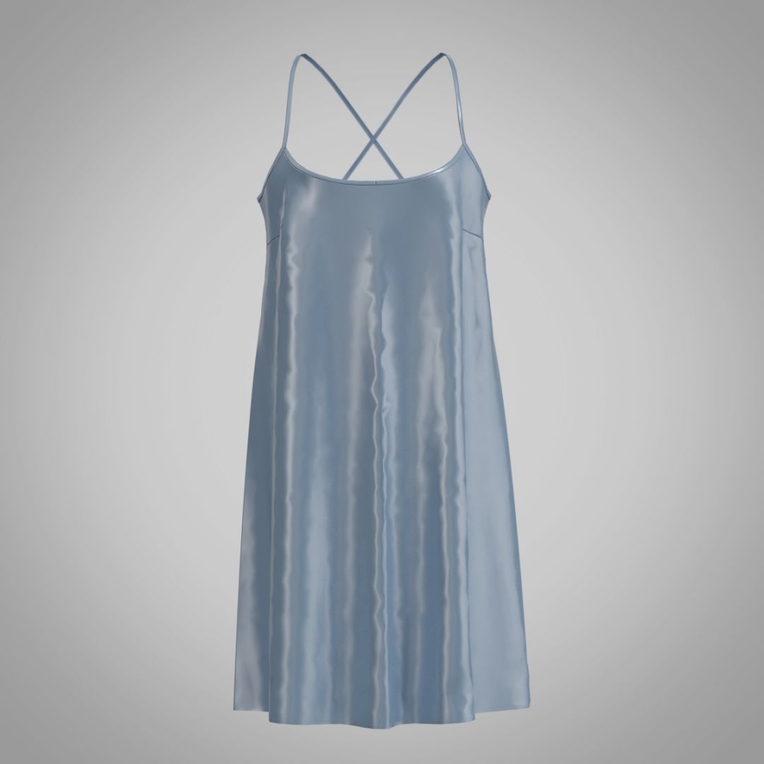 Платье-комбинация из шелка 4067.45 ARDI голубой