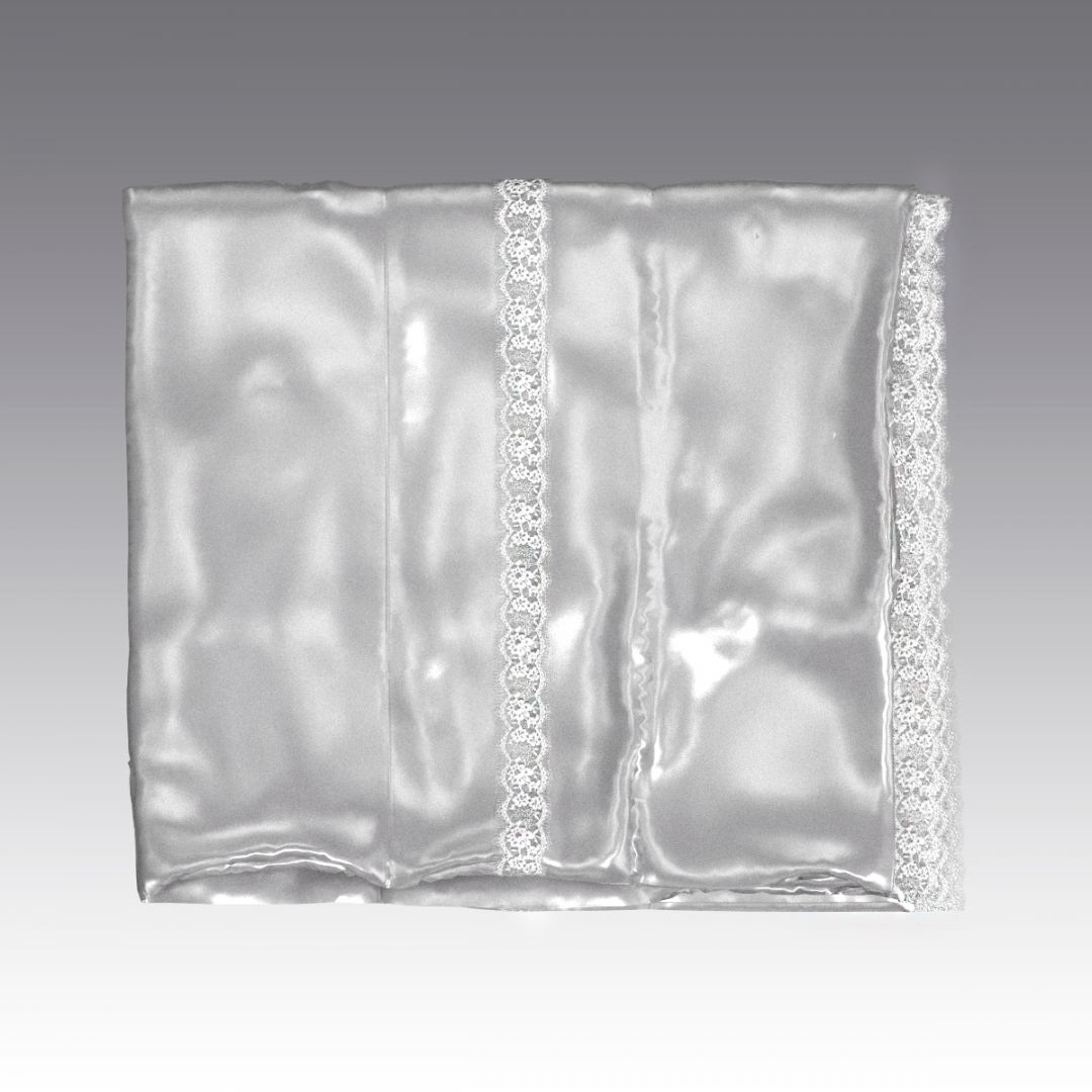 Пододеяльник из шелка с кружевом 5006.07 ARDI серый