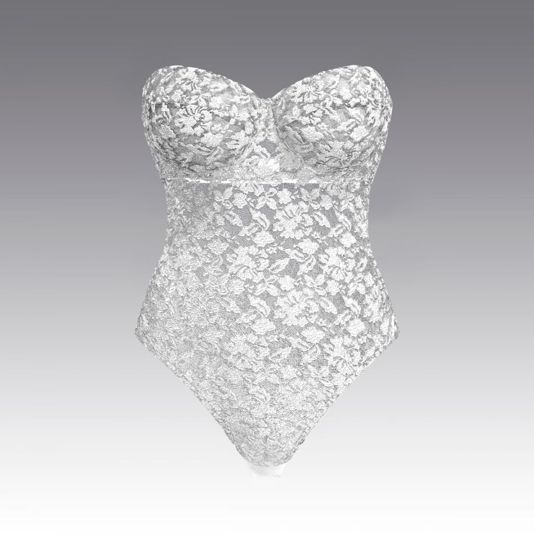 Боди-балконет из кружева 2964.36 ARDI белый