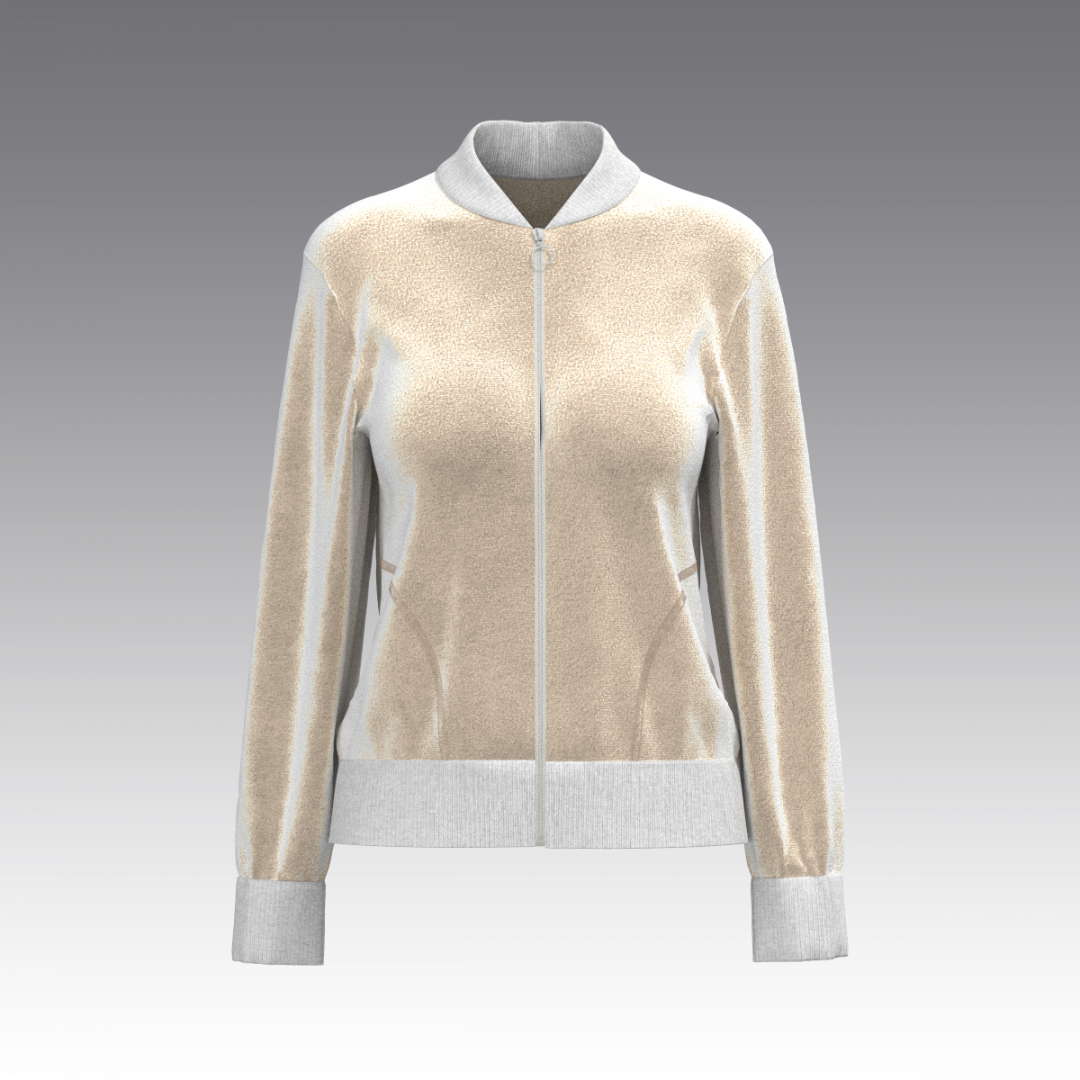 Бомбер из бархата 2973.45 ARDI латте