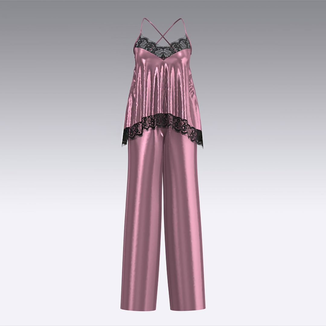 Пижама из шелка и кружева 2943.52 ARDI пион