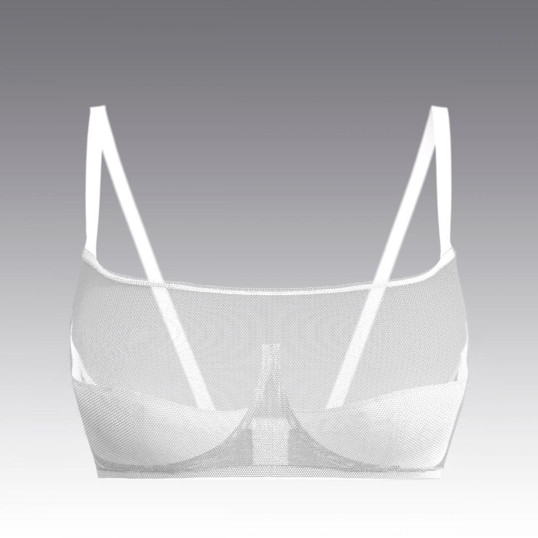 Бюстгальтер-холтер из сетки 4008.10 ARDI белый