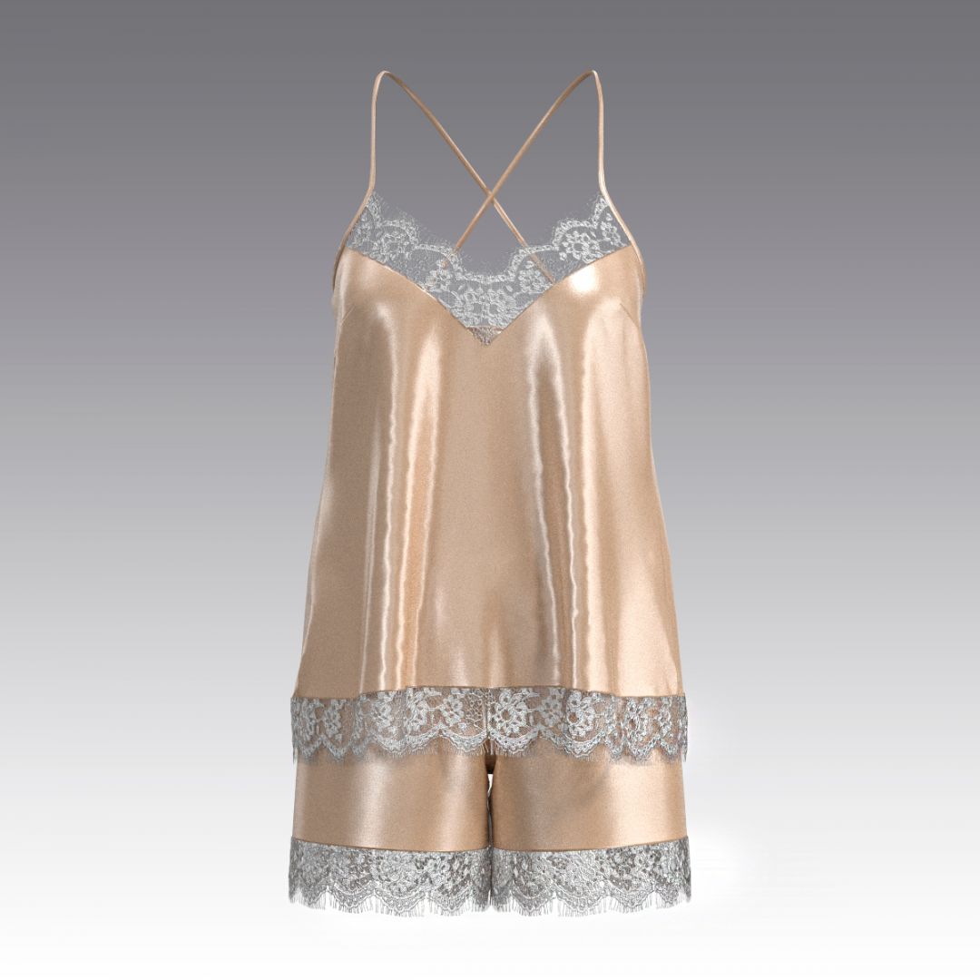 Пижама из шелка и кружева 5008.53.55 ARDI янтарь