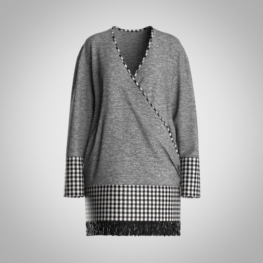 Туника с запахом из бамбука 4092.54 ARDI серый