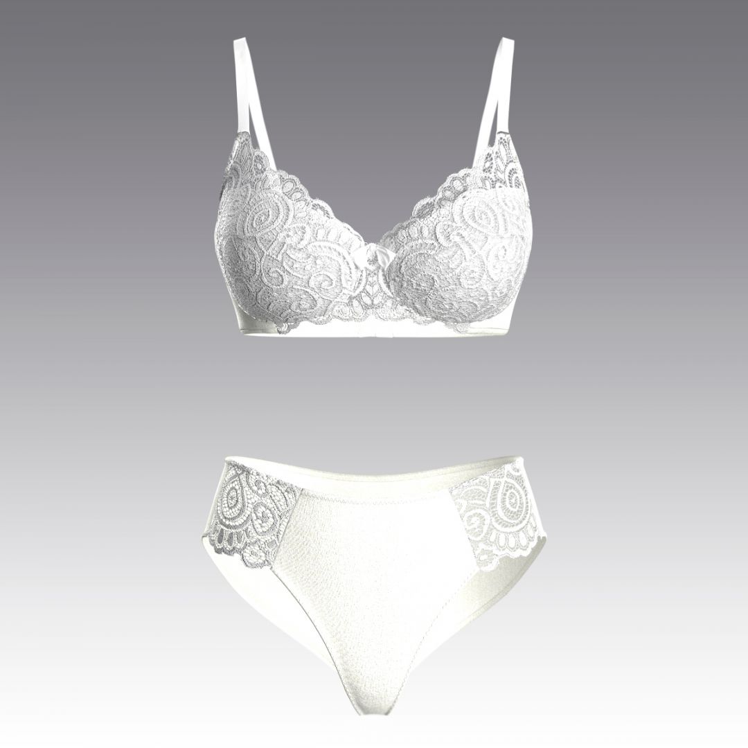 Комплект из хлопка с кружевом R2711-01-23 ARDI белый