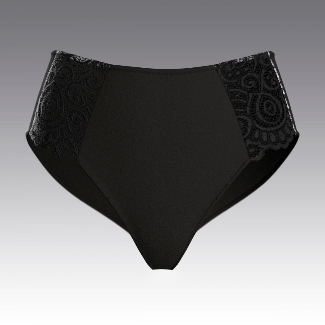 Высокие трусы из хлопка с кружевом 4024.24 ARDI черный