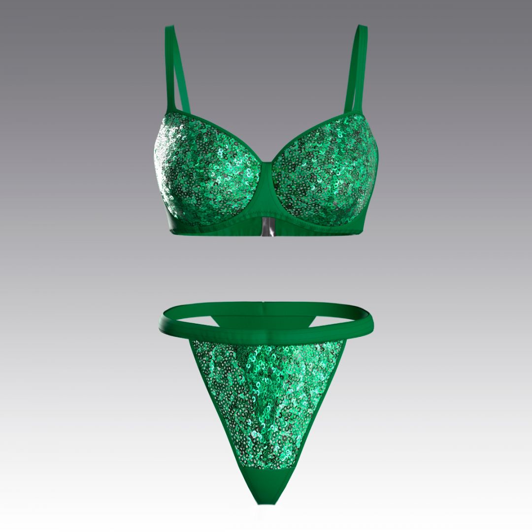 Купальник с пайетками 3037.12.20 ARDI зеленый