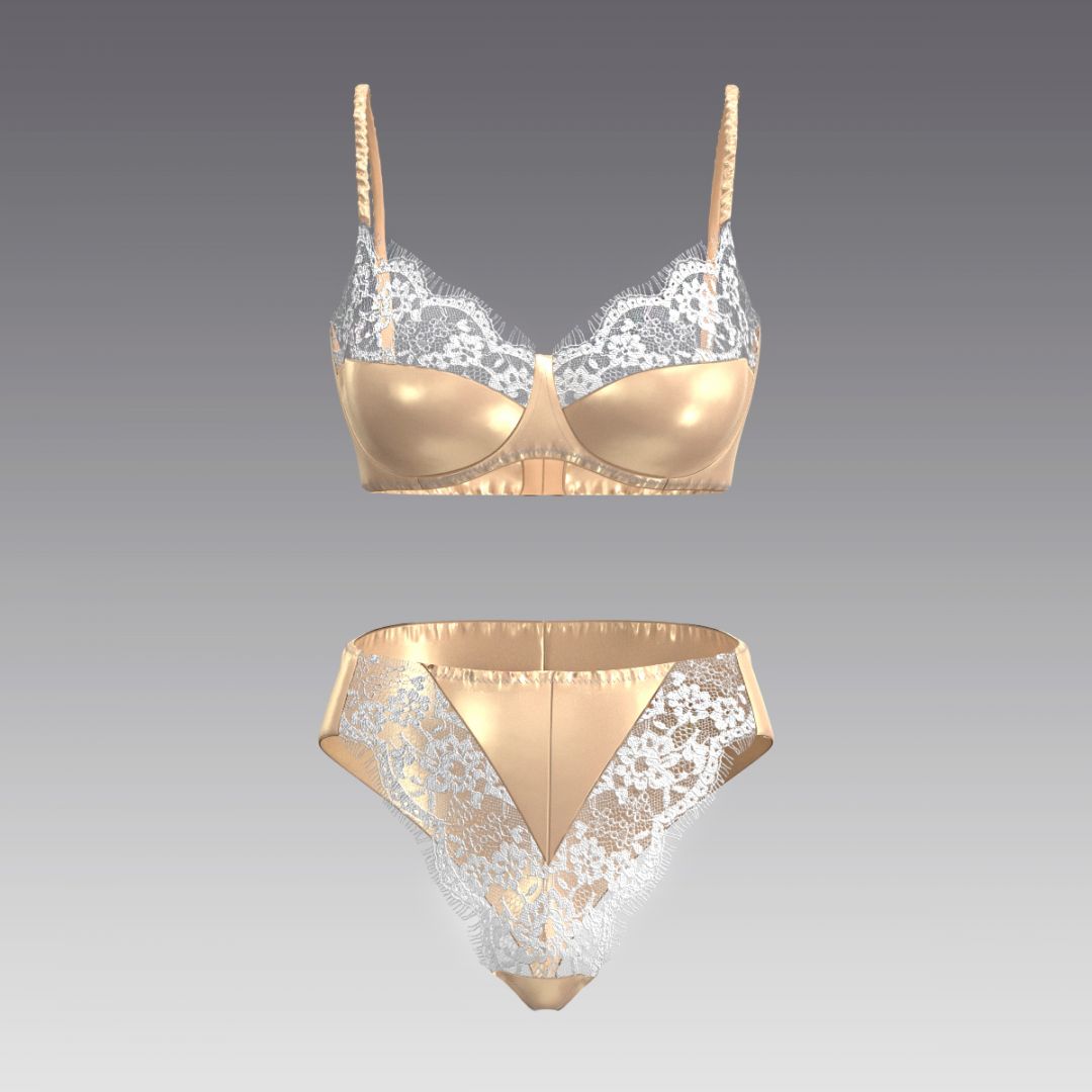 Комплект из шелка и кружева 5008.12.21 ARDI янтарь