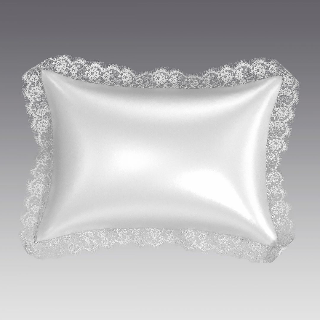 Комплект наволочек из шелка с кружевом 2шт. 5005.05 ARDI белый