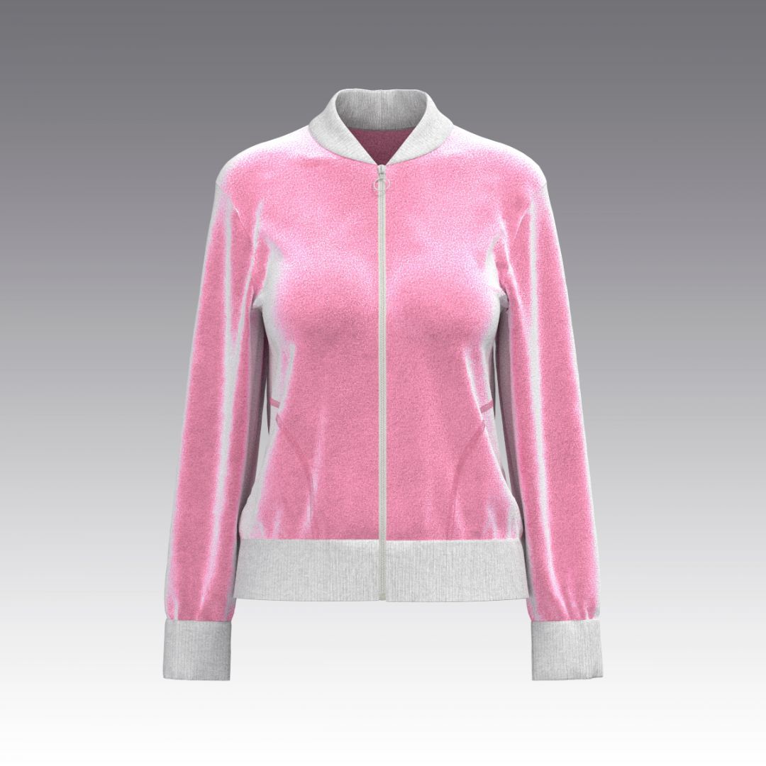Бомбер из бархата в стиле Barbie 2953.45 ARDI розовый